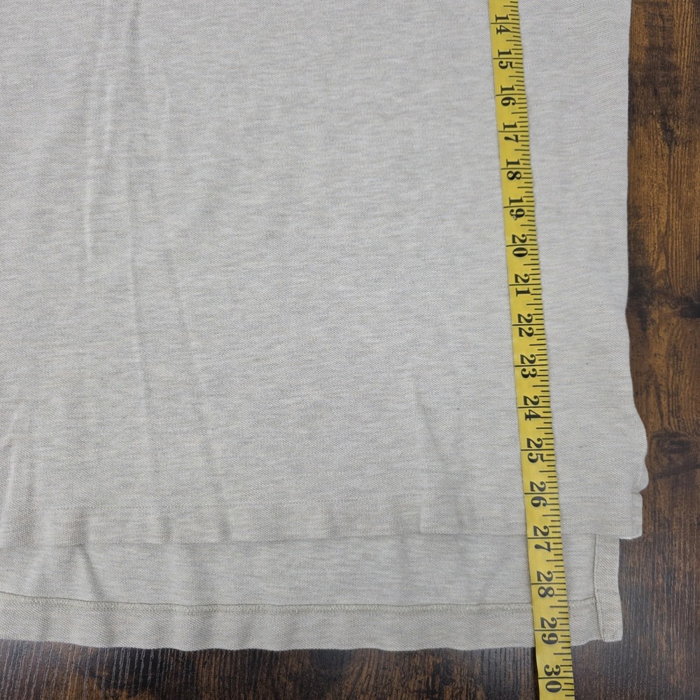 VTG Polo Ralph Lauren Polo Shirt Men XL Beige Creme Long Sleeve Soft Cotton - Picture 8 of 8